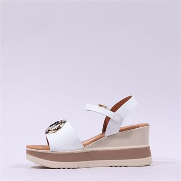 Oh My Sandals Links Platform Wedge - White